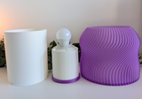 Lava — Lampe translucente Violet / Blanc Collection My Sweet Elsye