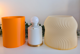 Lava — Lampe translucente Crème / Orange — Édition Or Collection My Sweet Elsye