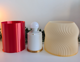 Lava — Lampe translucente Crème / Rouge — Édition Or Collection My Sweet Elsye