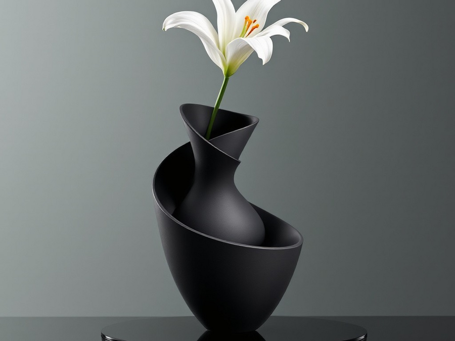 Vase double design moderne — Élégance sculpturale