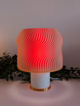 Lava — Lampe translucente Crème / Rouge — Édition Or Collection My Sweet Elsye