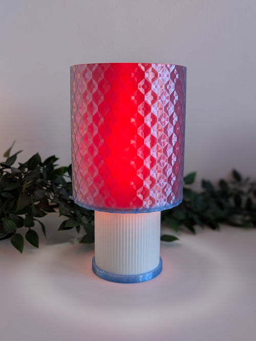 Velvet   — Lampe translucente Bleu Ciel / Rouge Collection My Sweet Elsye