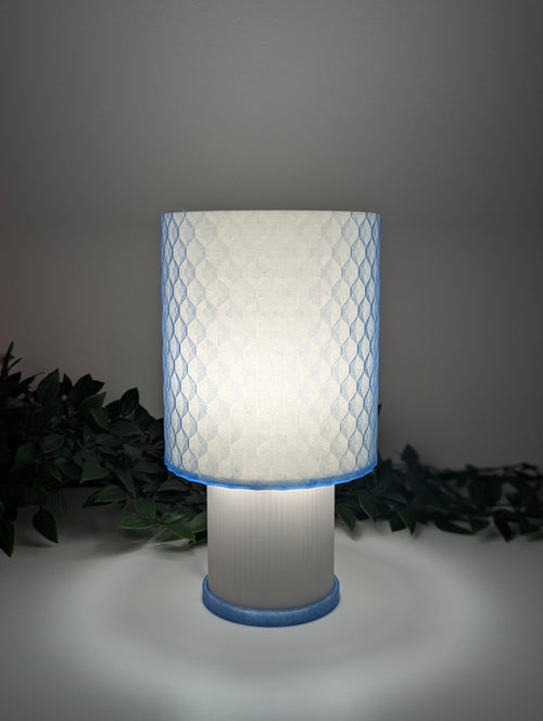 Velvet  — Lampe translucente Bleu Ciel / Blanc Collection My Sweet Elsye