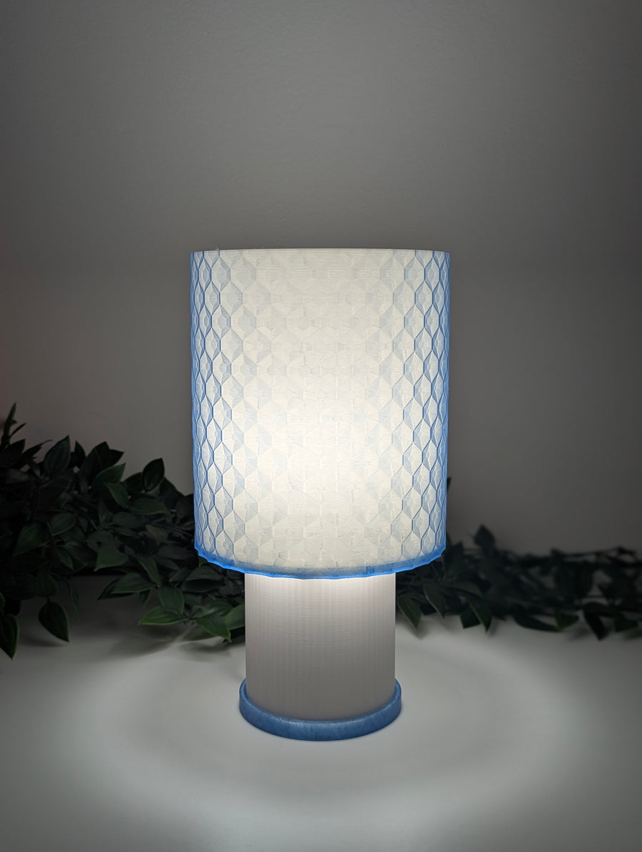 Velvet  — Lampe translucente Bleu Ciel / Blanc Collection My Sweet Elsye