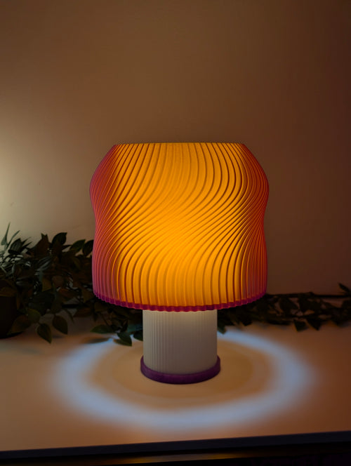 Lava — Lampe translucente Violet / Orange Collection My Sweet Elsye