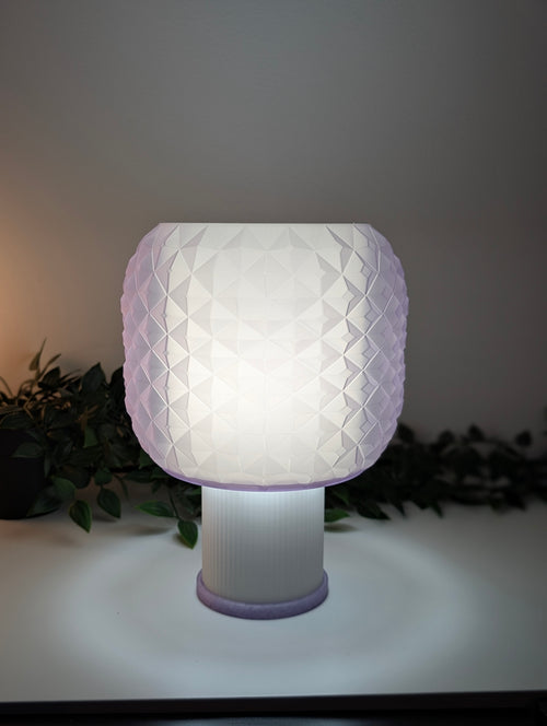 Opale — Lampe translucente Lavande / Blanc Collection My Sweet Elsye